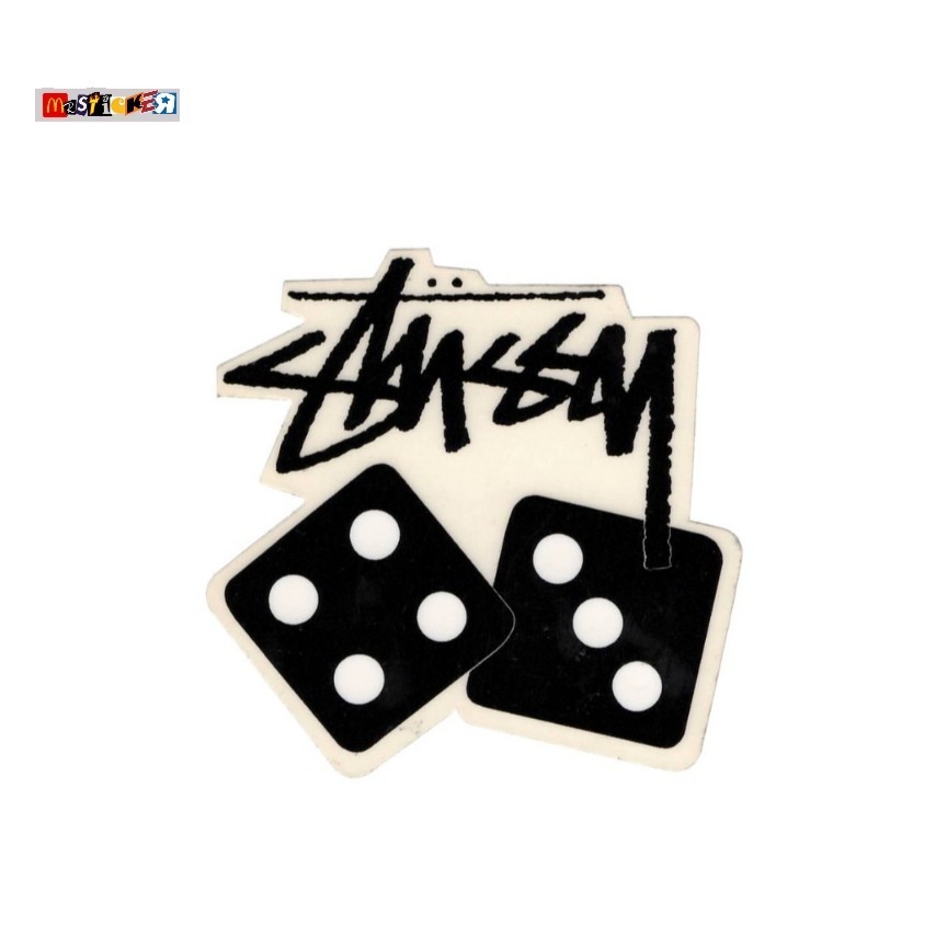 

sticker stussy dices logo diecut stiker
