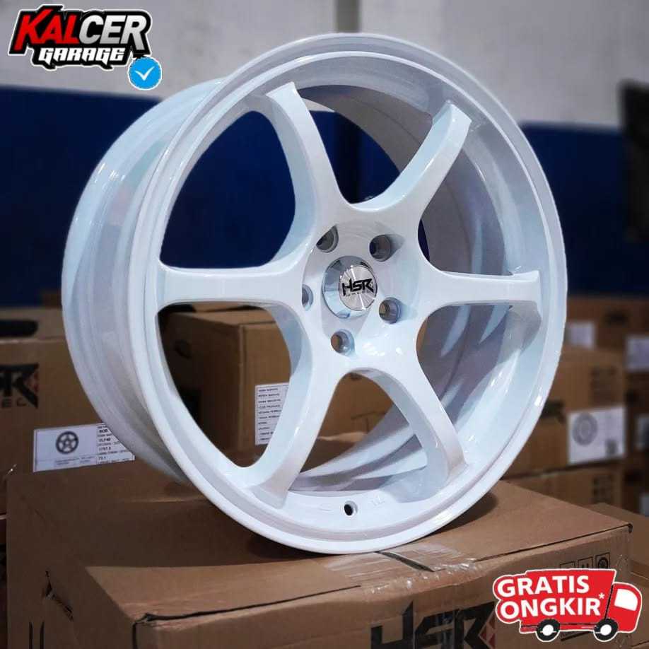 VELG RACING MOBIL CIVIC, INNOVA, CAMRY, HRV, XPANDER, HSR YUZAWA R18 GLOSSY WHITE