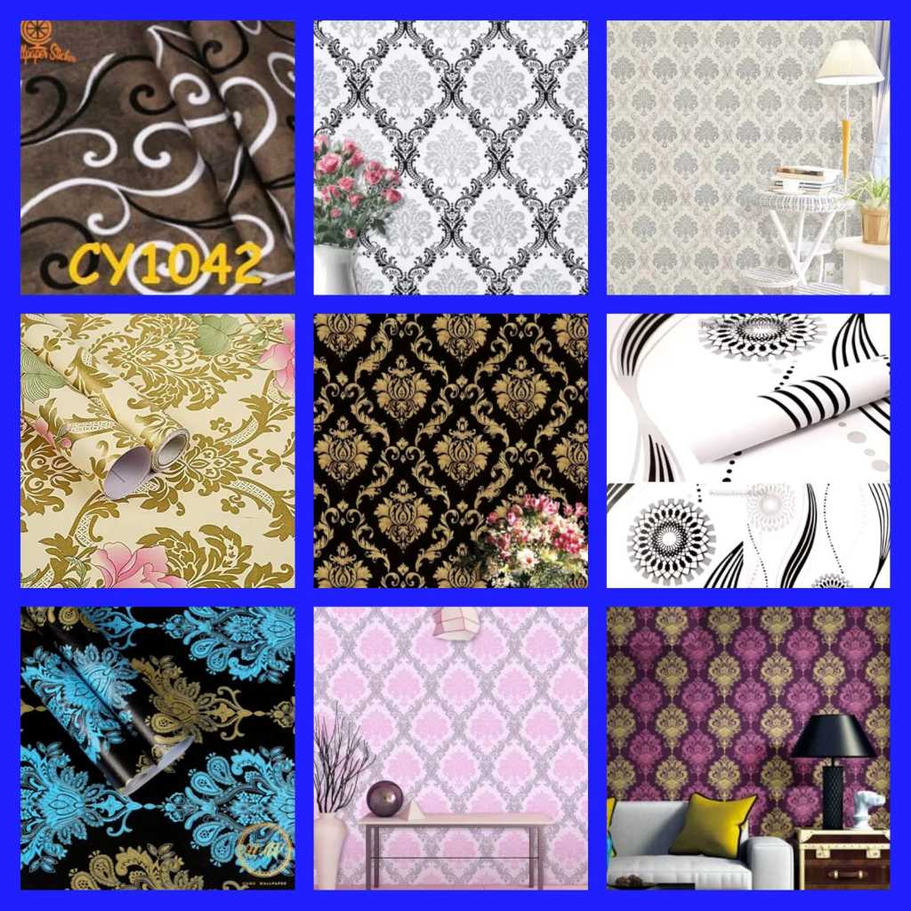 Wallpaper Dinding Motif Batik Panel Emboss Gelombang Bata Wallpaper Dinding Ruang Tamu Wallpaper Din