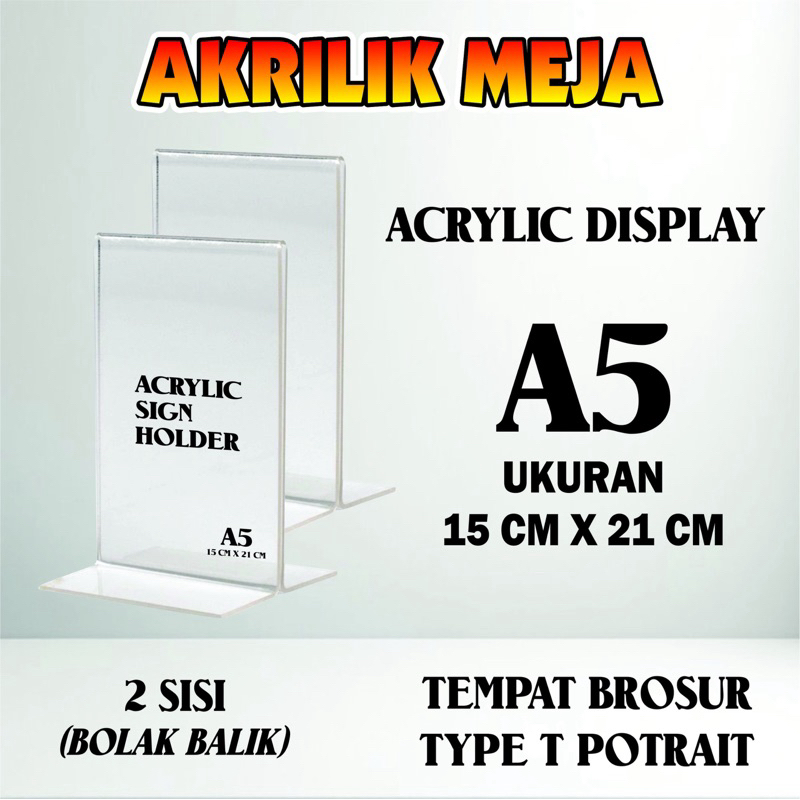 

Akrilik Meja Display A5 FREE Desain Custom