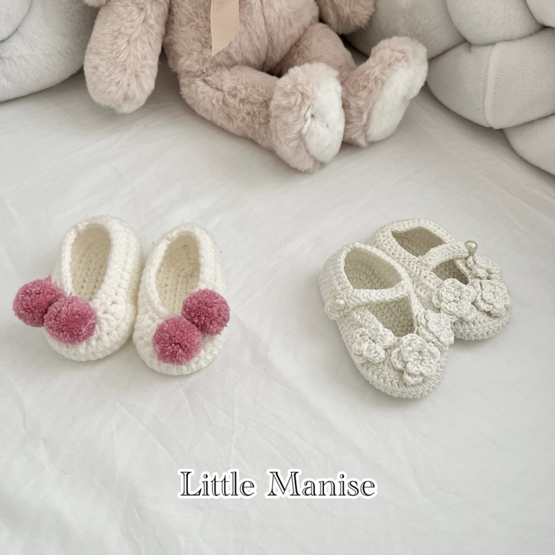 Little Manise - Elora Baby Knit Shoes - sepatu rajut bayi