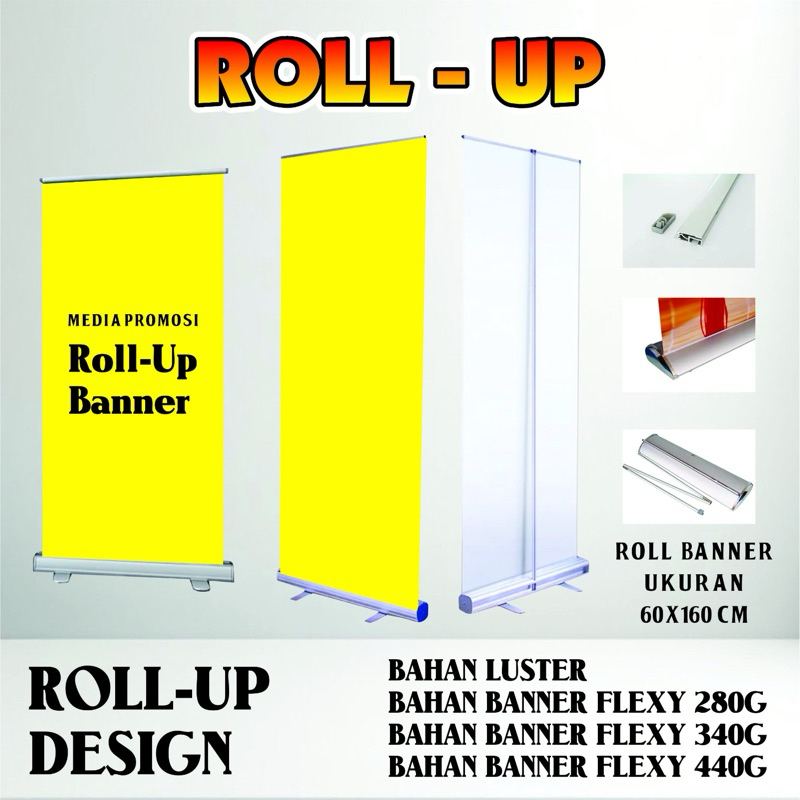Roll Up Banner Standing Banner FREE Desain