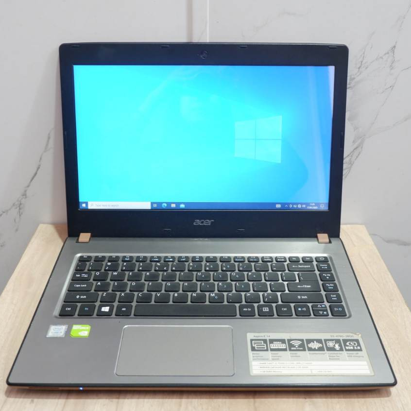 Laptop ACER ASPIRE E5-476G CORE I3-7020U NVIDIA MX 130 RAM 4GB HDD 500GB Normal Siap Pakai - Laptop 