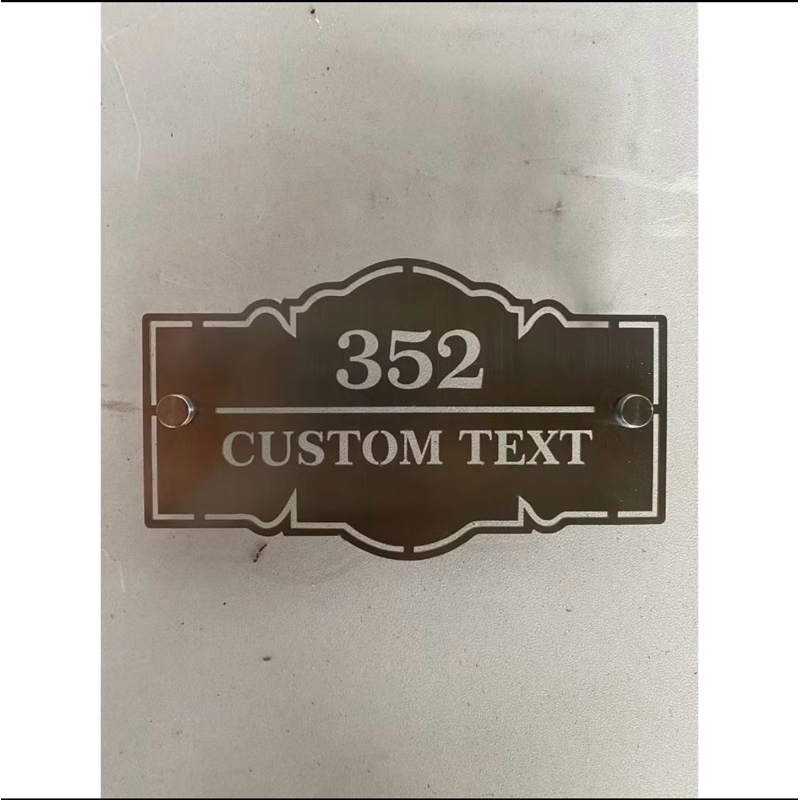 Nomor rumah stainless / nomer rumah / nomer rumah aesthetic / custom nomor rumah /nomor rumah tempel