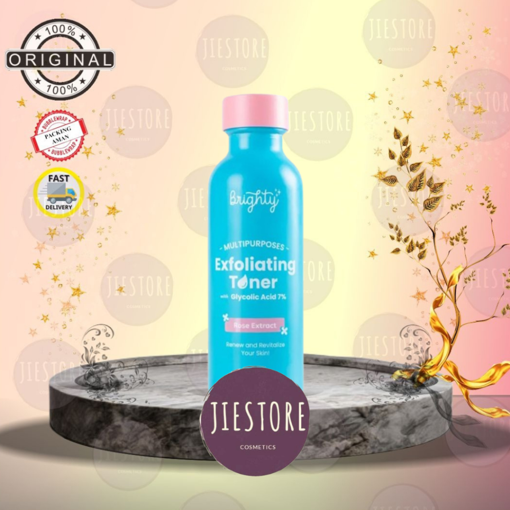 Brighty Multipurpose Exfoliating Toner Pemutih badan pencerah badan pencerah ketiak pemutih leher pe