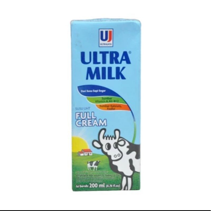 

FREE PACKING- ULTRA MILK SUSU UHT FULL CREAM 200ML