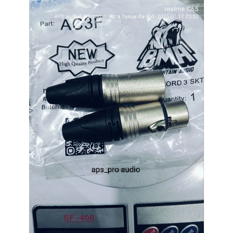 JACK JEK CANON BMA XLR HARGA SEPASANG