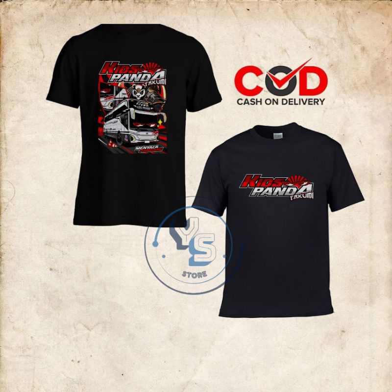baju anak unisex gambar BUS KIDS PANDA - kaos anak BUS MANIA KIDS PANDA terbaru