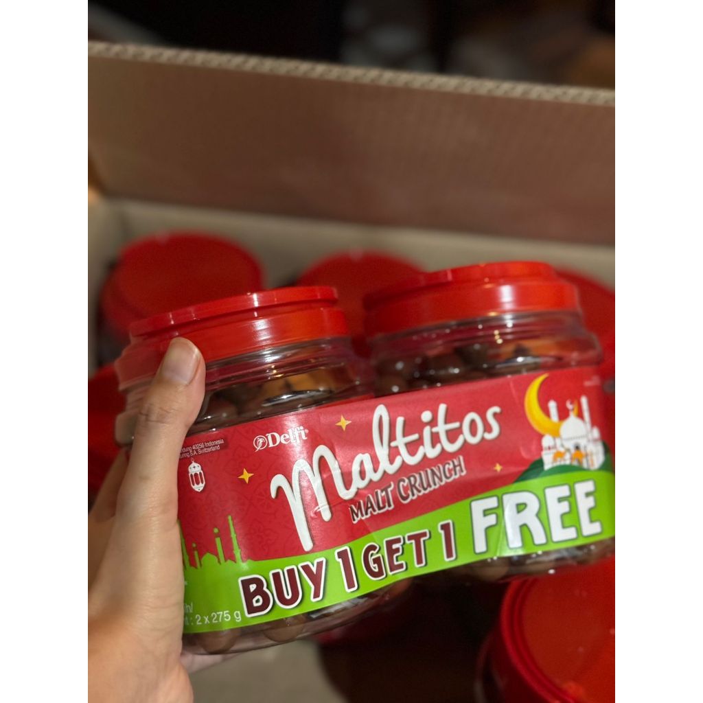 

BUY 1 GET 1 Delfi maltitos toples jar malt crunch 300gr