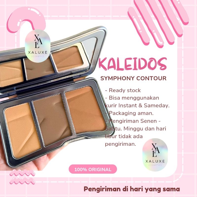 ORIGINAL 100% - contour cn KALEIDOS symphony trio palette contour bronzer sculpting powder matte