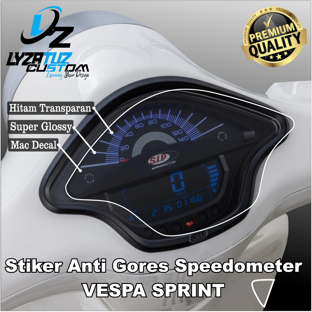 Stiker Pelindung Spidometer Vespa Sprint | Stiker antigores Vespa Sprint