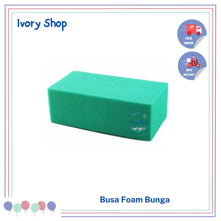 Foam Kering Hijau Putih Abu Floral foam Gabus Busa Bunga Dry Peony Satuan Tanaman Hias