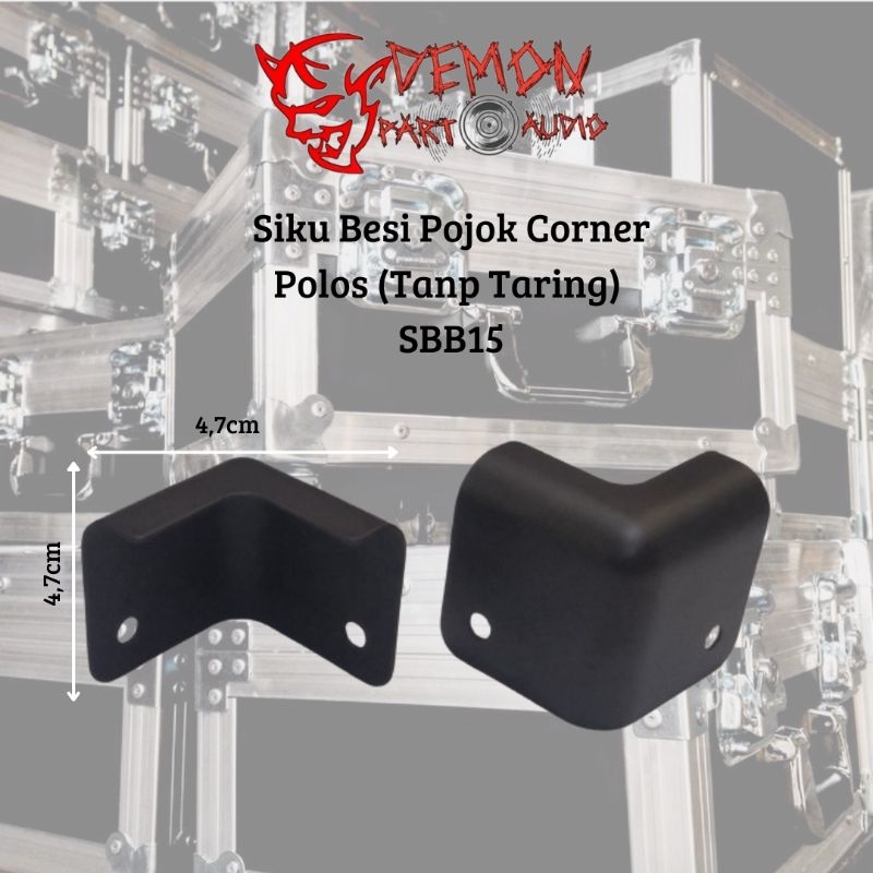 Siku Besi Corner Polos 48*48mm (Tanpa Taring,2 LobangBaut)