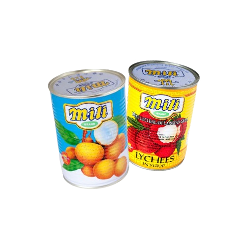 

Mili Aneka Buah Kalengan/ Longan/Kelengkeng, Lychee/Leci 565 GR