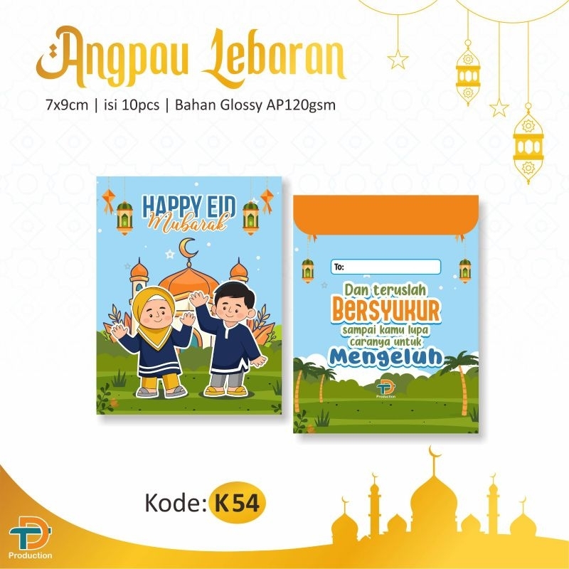 

10 PCS AMPLOP ANGPAO ANGPAU LEBARAN K54