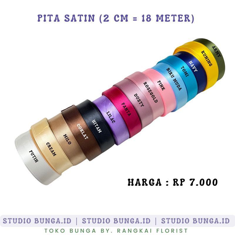 

Pita satin 2cm, 18 meter