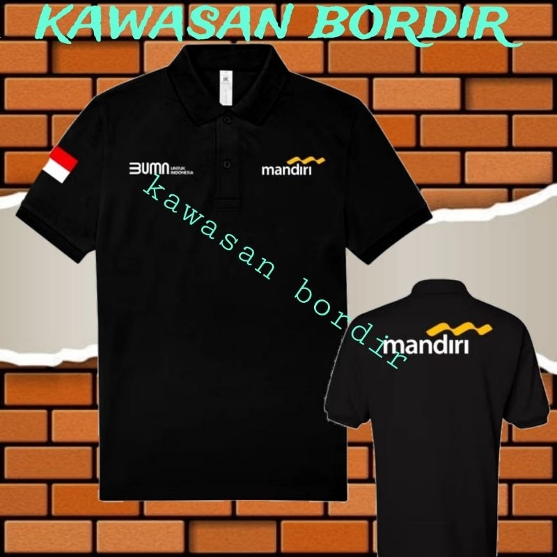 Terbaru polo shirt bank mandiri kaos mandiri seragam mandiri baju mandiri kaos bank mandiri seragam 