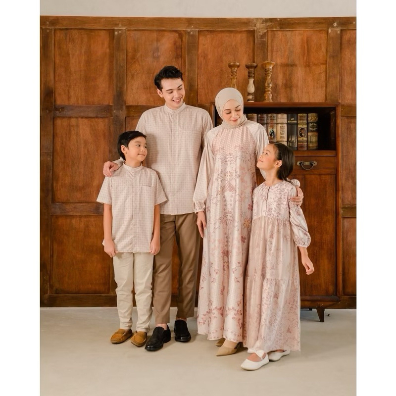 [LIKE NEW] Jidda Set Sarimbit Lebaran (Dress, Koko, Sepatu) by Zysku Xena