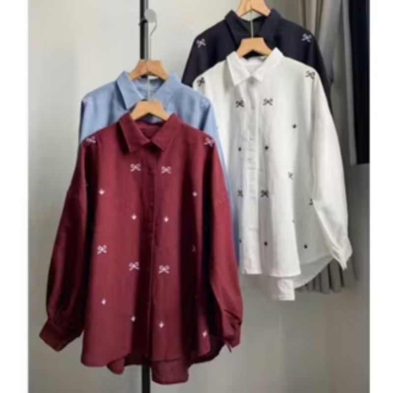 KANAKA BLOUSE BORDIR LINEN CRINKLE