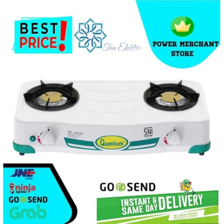 Quantum Qgc-201 Dep Kompor Gas 2 Tungku Elektrik
