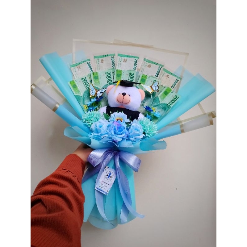 Buket Bunga Boneka Uang / Buket Wisuda Ultah