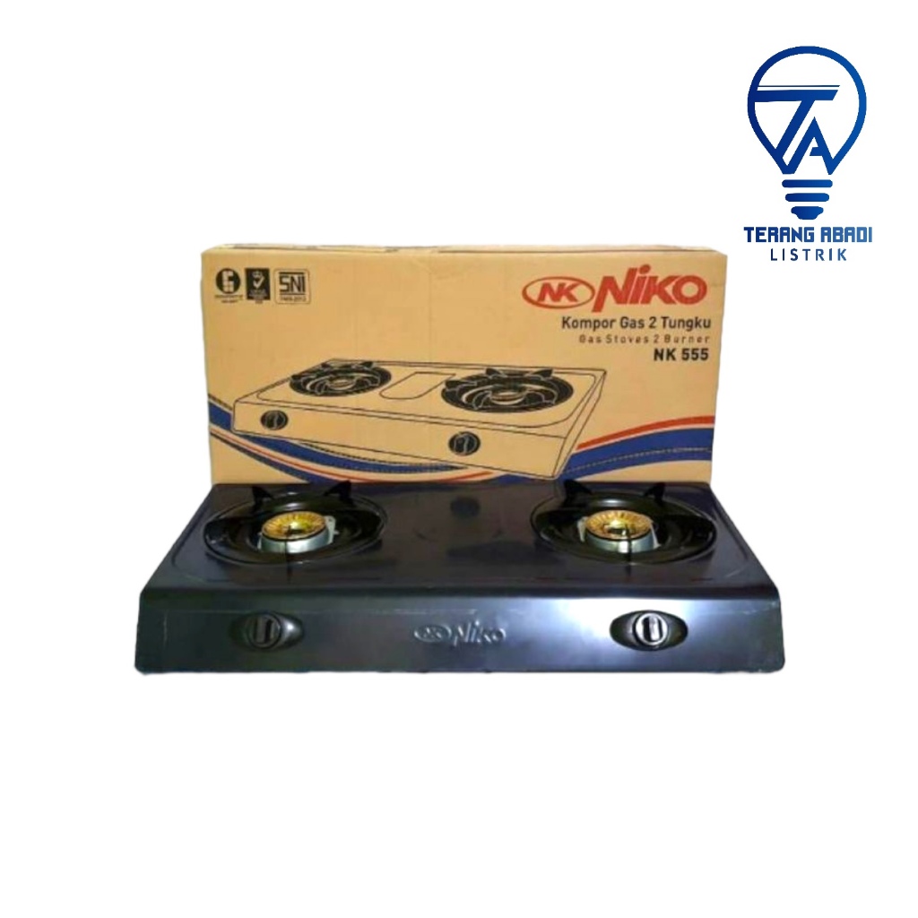 KOMPOR 2 TUNGKU NIKO 555 TEFLON