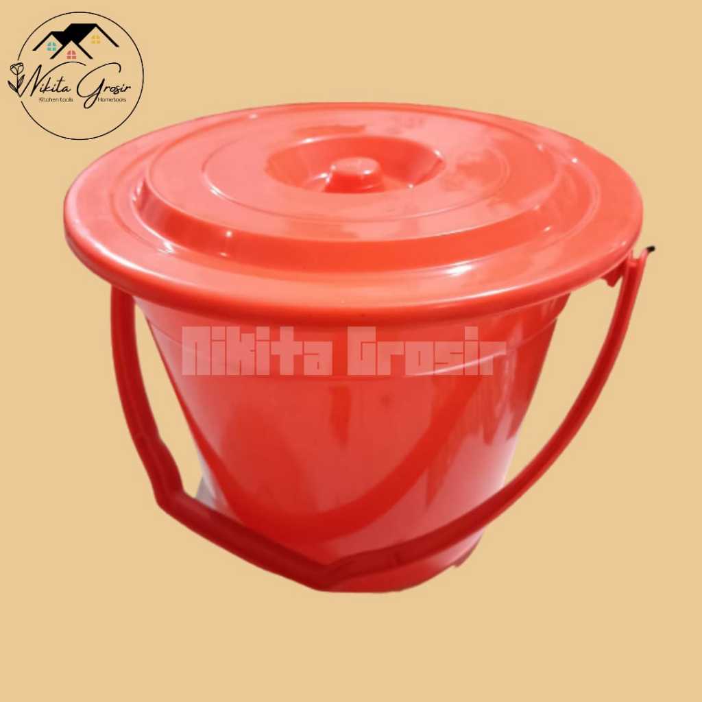 (6GL) Ember Plastik Warna 6 Galon / Ember Tutup Serbaguna