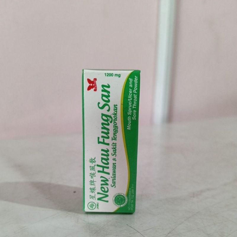 new hau fung San  (obat sariawan cina sediaan bubuk)