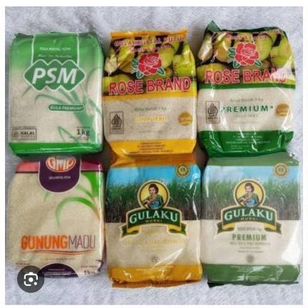 

Gula Pasir Kemasan 1Kg Gula Rose Brand, Gula PSM, Gula Gunung Madu