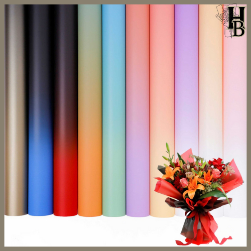 

20 LEMBAR Kertas Buket cellophane gradient Flower Wrapping Paper Florist 6183