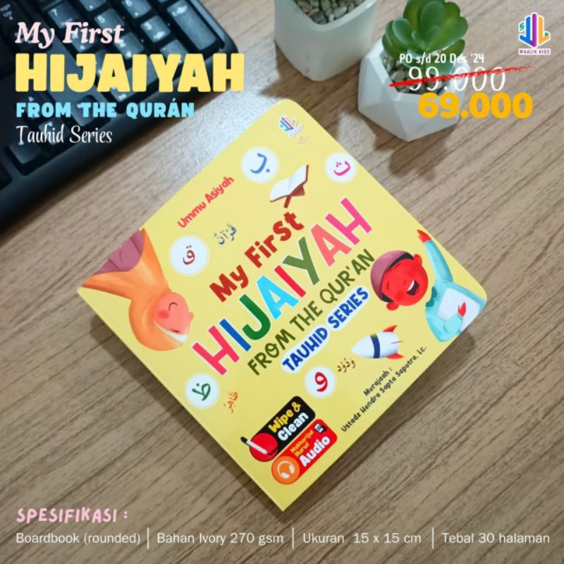 Boardbook Anak Balita Muslim | My First Hijaiyah from The Quran | Maalik Kids