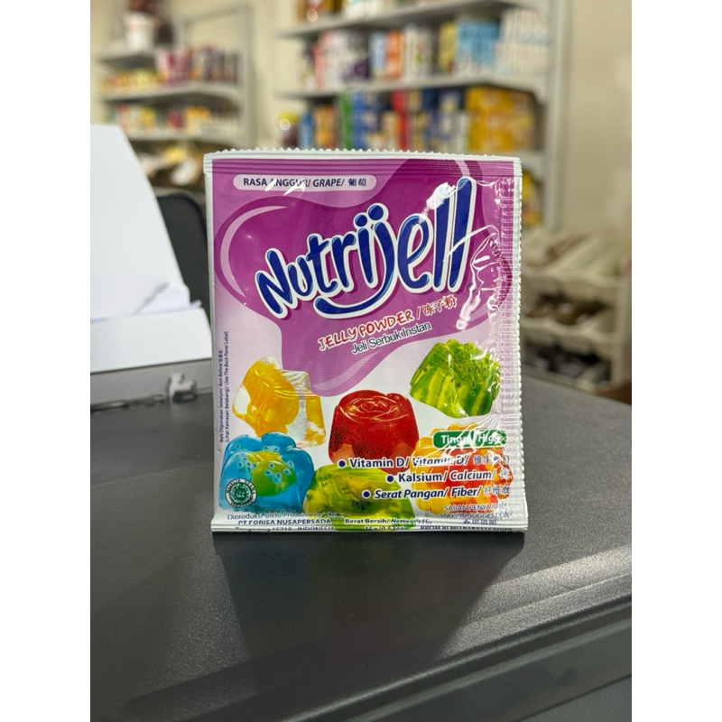 

Nutrijell jelly powder grape / jeli rasa anggur 15gr