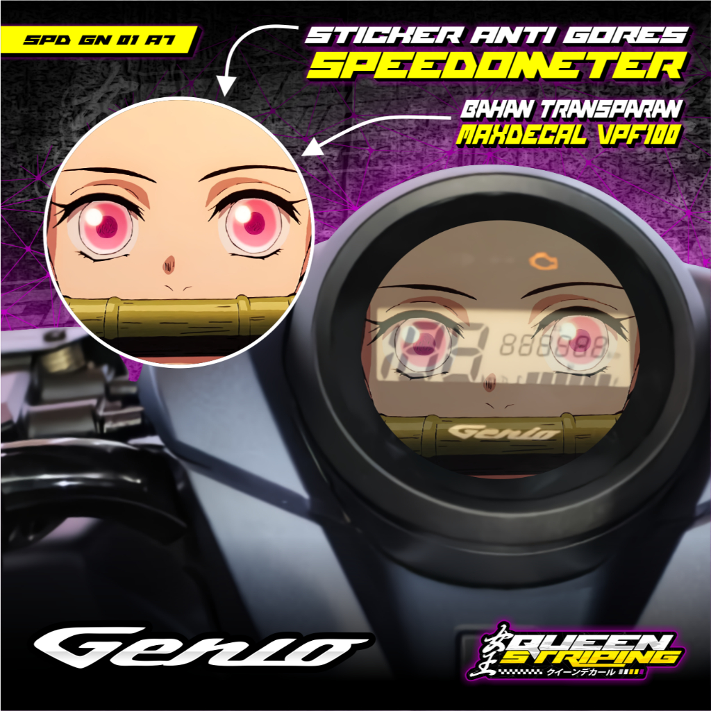 Stiker Aksesoris Speedometer Genio Karakter Anime Nezuko - SPD