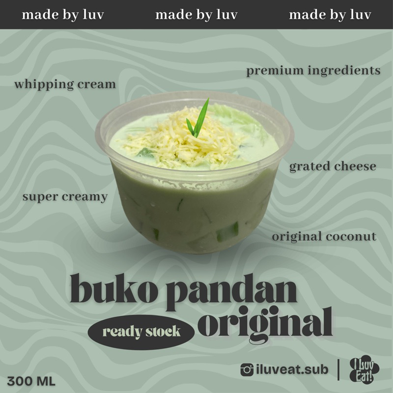 

[ILUVEAT.SUB] BUKO PANDAN PREMIUM WITH WHIPPING CREAM