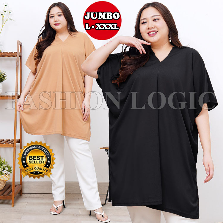 Dress Daster Nagita Umbo Polos Wanita Jumbo Ld 130 Homedress Midi