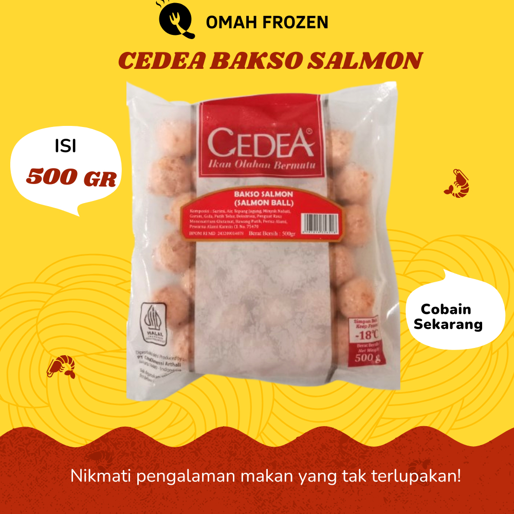 

Cedea Bakso Salmon (Salmon Ball) 500gr frozen food makanan beku kemasan olahan