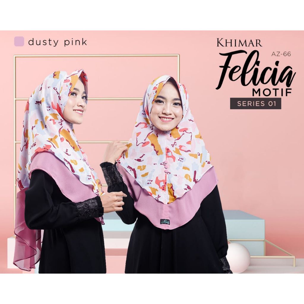 Felicia Motif - Azamka - Hijab Kekinian - Hijab Terlaris - Hijab Hits 2025