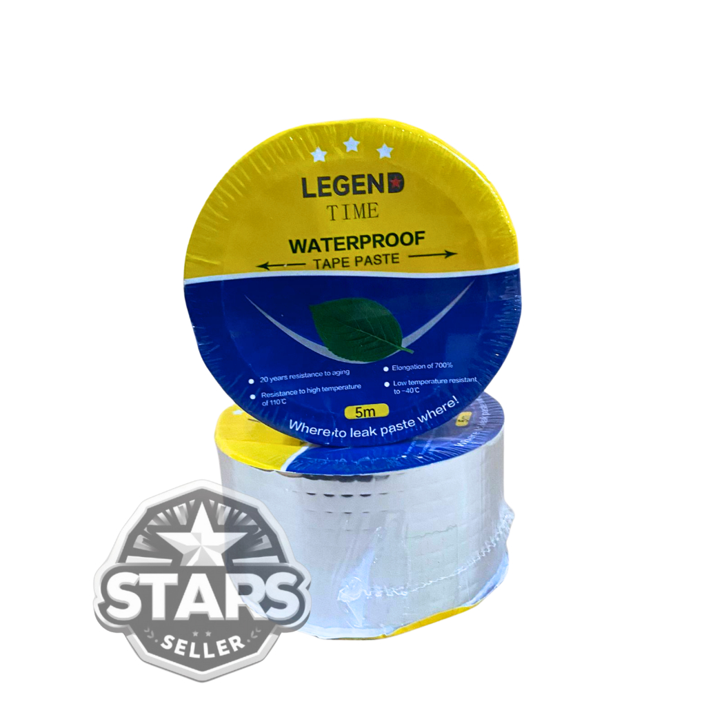 

LAKBAN ANTI BOCOR WATERPROOF TAPE 5M LEM ANTI AIR ALUMUNIUM FOIL BUTYL SUPER TAMBAL SILVER
