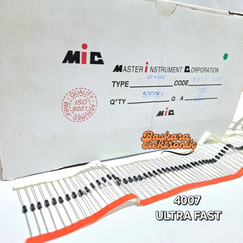 (50 PCS) DIODA 1A UF4007 IN4007 Ultra Fast 1A 1000V