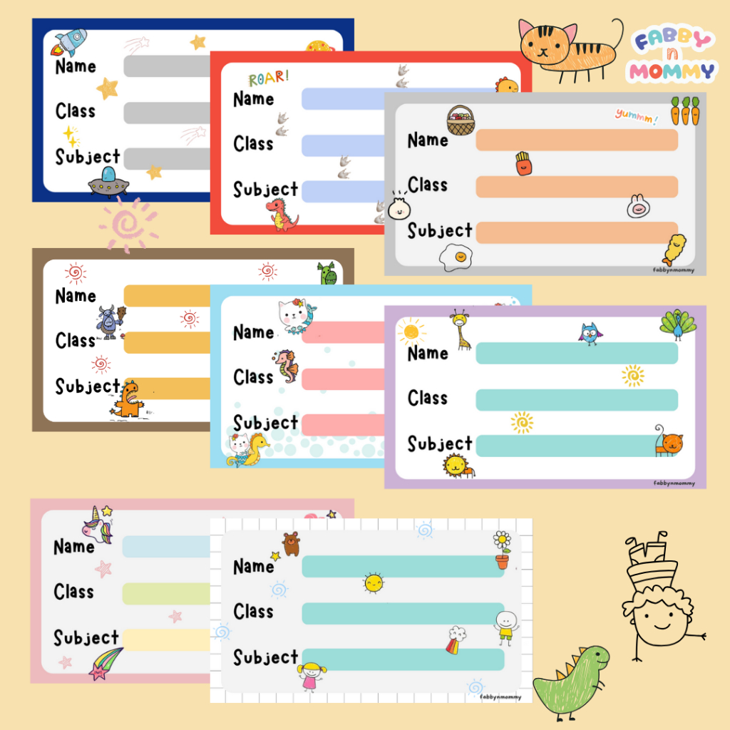 

[FABBYNMOMMY] - ISI 20PCS STICKER / STICKER LABEL BUKU PELAJARAN SEKOLAH / STICKER LABEL NAMA MATA PELAJARAN