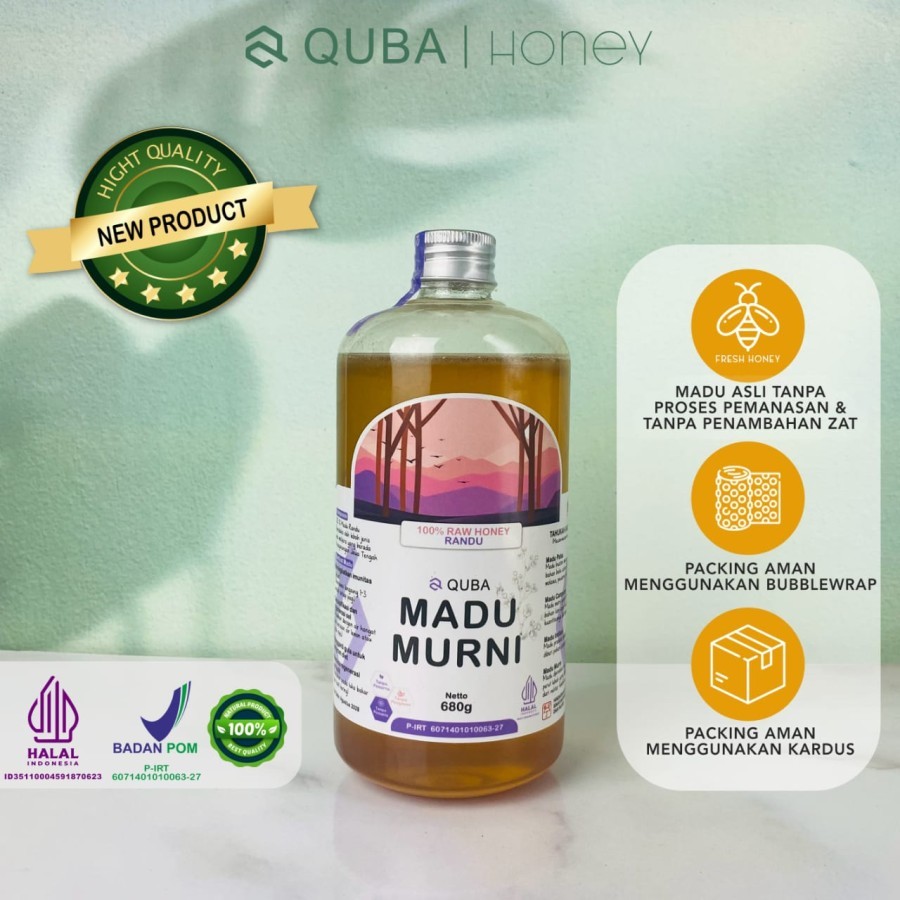 

(680g) Madu Randu EXTRA Bonus | Madu Grade A Full Nectar 100%, Raw Honey