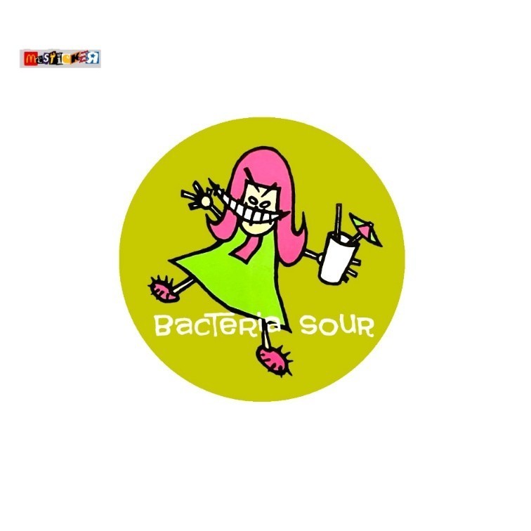 

sticker Pushead Bacteria Sour records logo rounded stiker