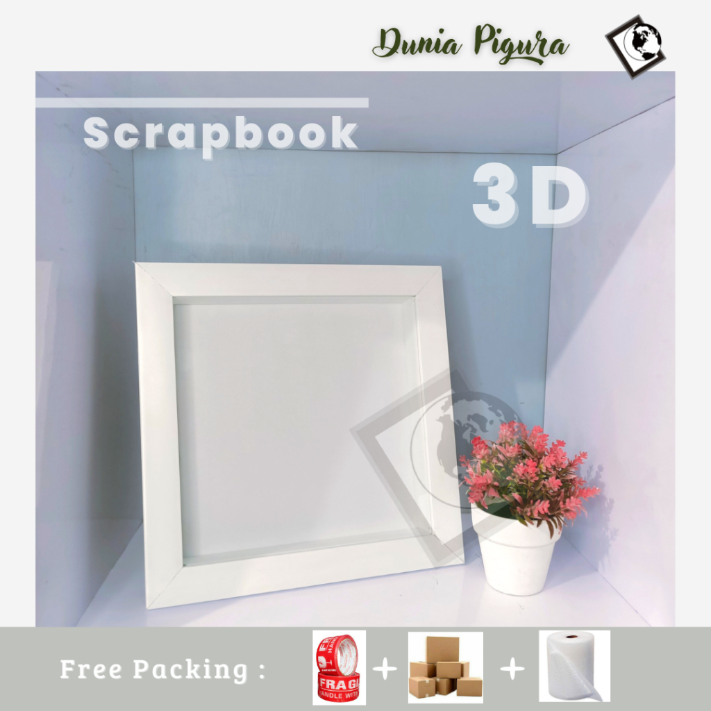 Bingkai Mahar 3D 25x25 30x30cm / Scrapbook Gift Ultah