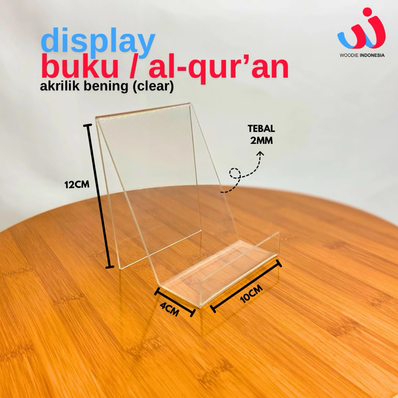 

Display Buku Akrilik Tatakan Buku Akrilik Stand Penyanggah Buku Sandaran Buku Display Book