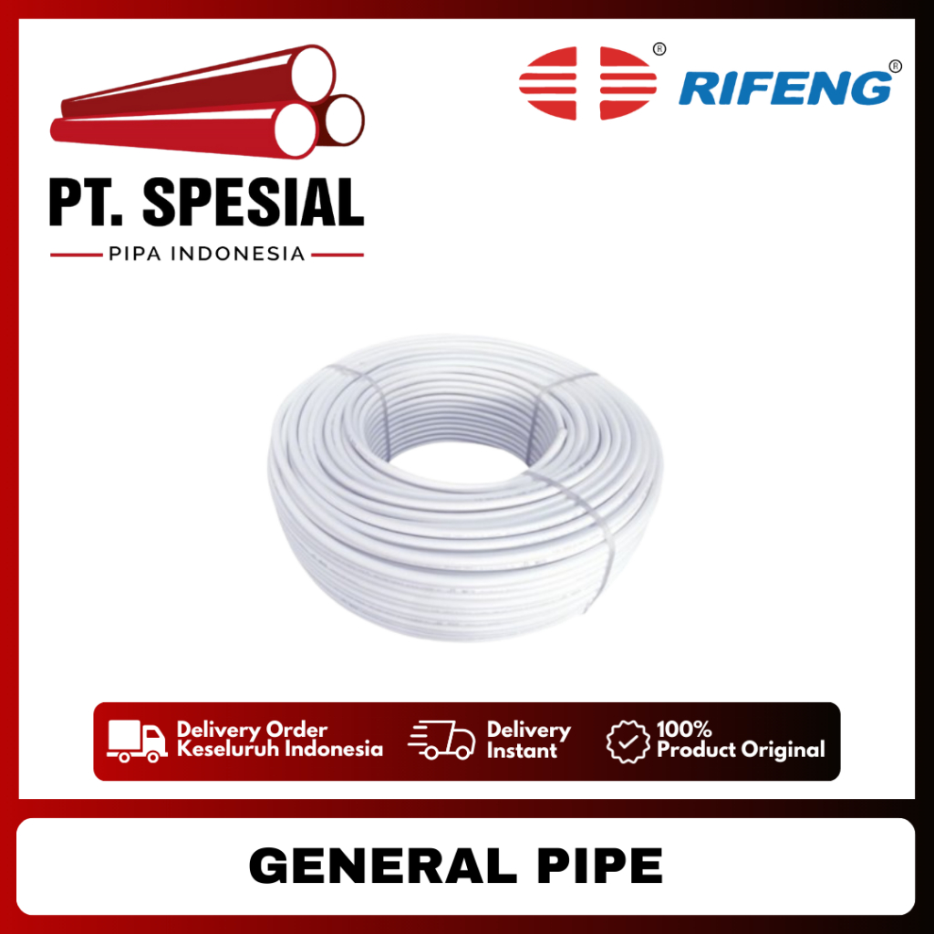 Pipa Air Dingin Panas Rifeng 1216 - 300M / General Pipe Putih / Heater Water Pipe Rifeng - 07