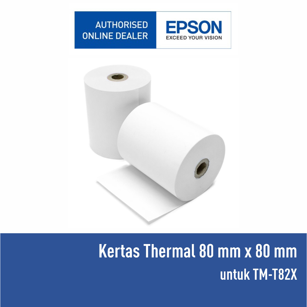 

Kertas Thermal Paper 80 mm x 80 m TM-T82X TMT82X TM-T82 HIGH QUALITY Premium Grade