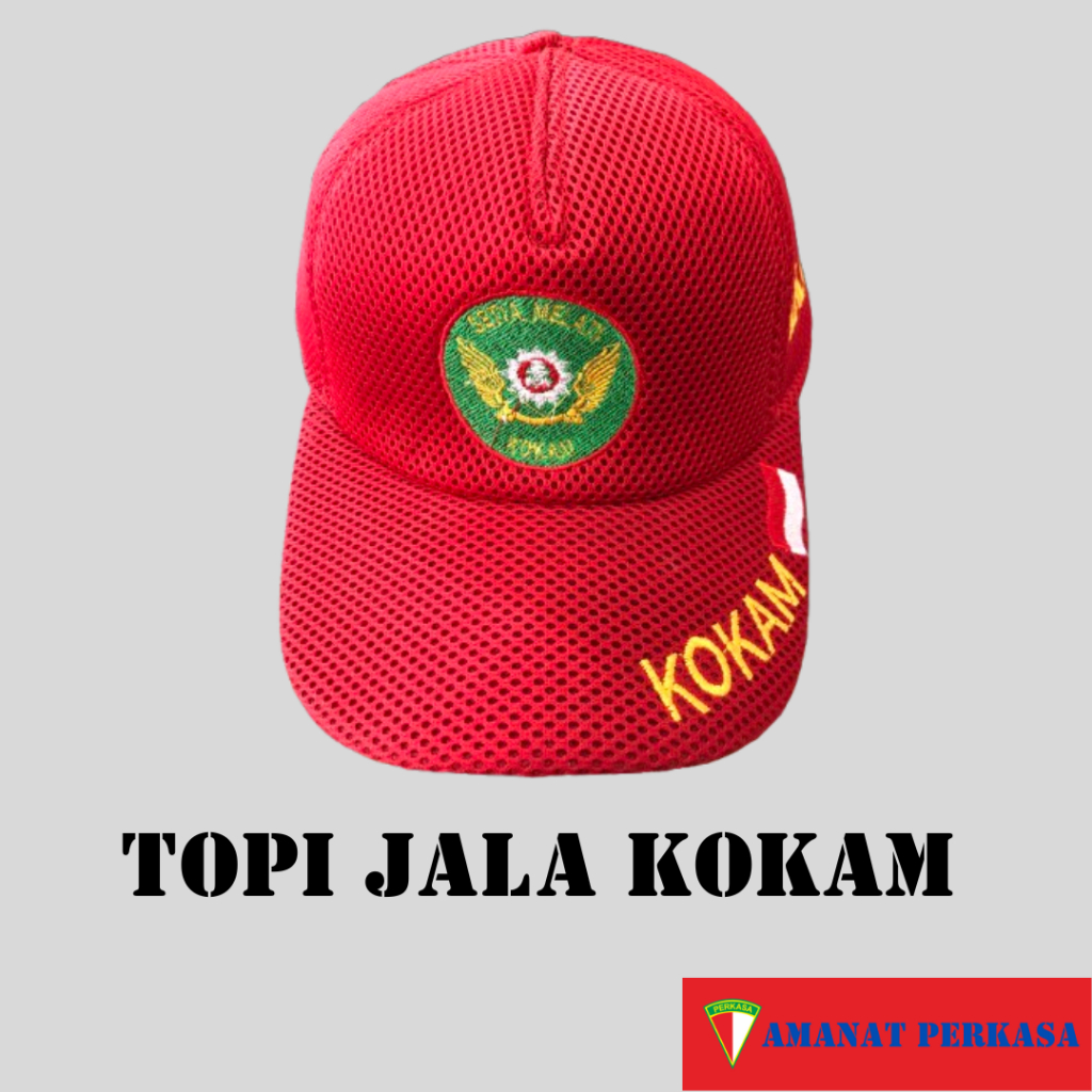 Amanat Perkasa-Topi Jala Kokam Warna Merah