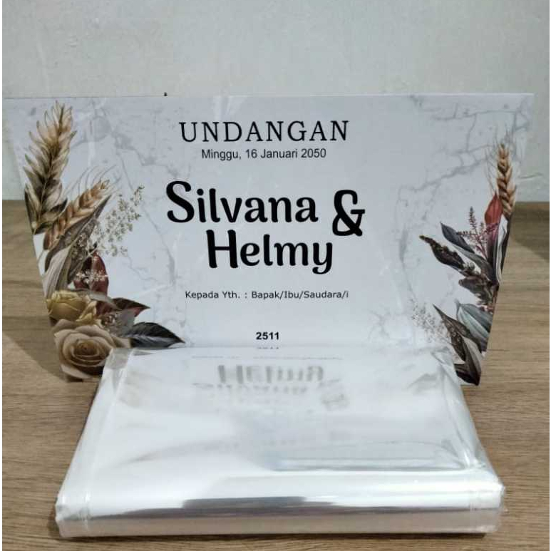 2511 Erba Blangko Undangan Kosongan + Plastik Opp, Undangan Pernikahan Kosongan