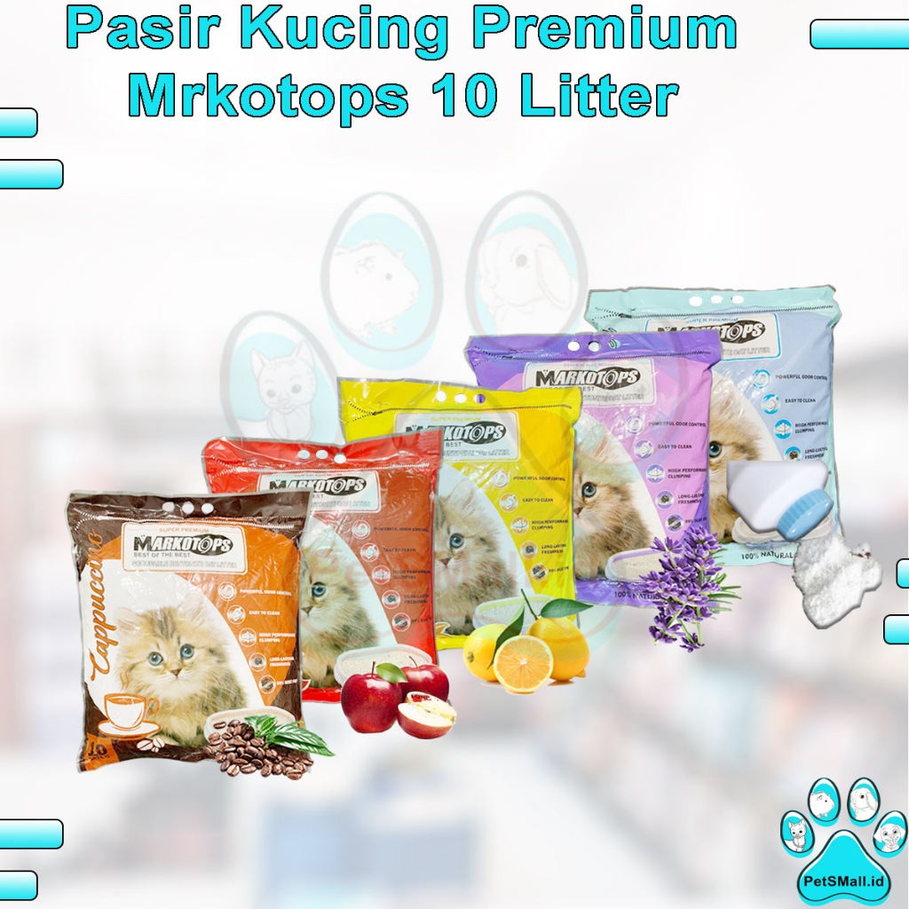 Pasir Kucing Markotop Gumpal Wangi 10 liter  | Pasir Markotop 10liter | pasir kucing gumpal 10 liter