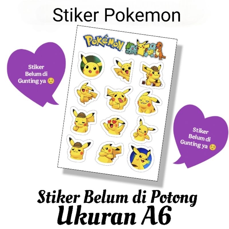 

Stiker Pokemon Ukuran A6 Belum di Potong /Stiker Lucu / Sticker Pokemon